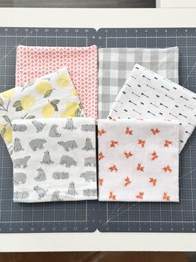 New Gender-Neutral Baby Receiving Blankets - LOT of 6 (Cotton)